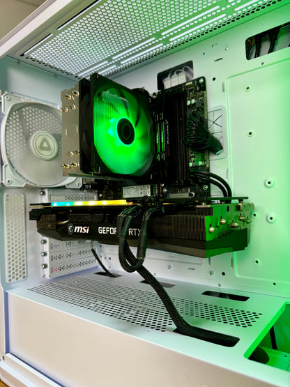 White Gaming PC | RTX 3060Ti Ryzen 7 | Play Fortnite, Battlefield 6, GTA V, Stream, Edit, and more!