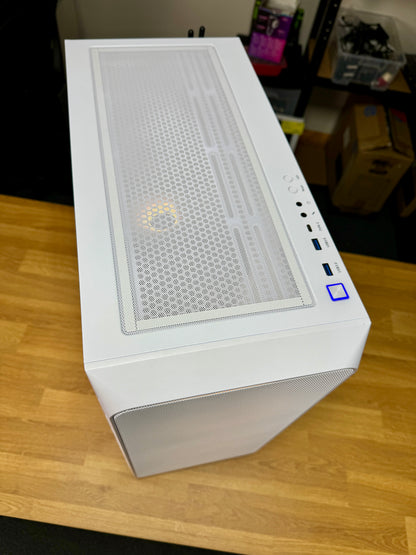 White Gaming PC | RTX 3060Ti Ryzen 7 | Play Fortnite, Battlefield 6, GTA V, Stream, Edit, and more!